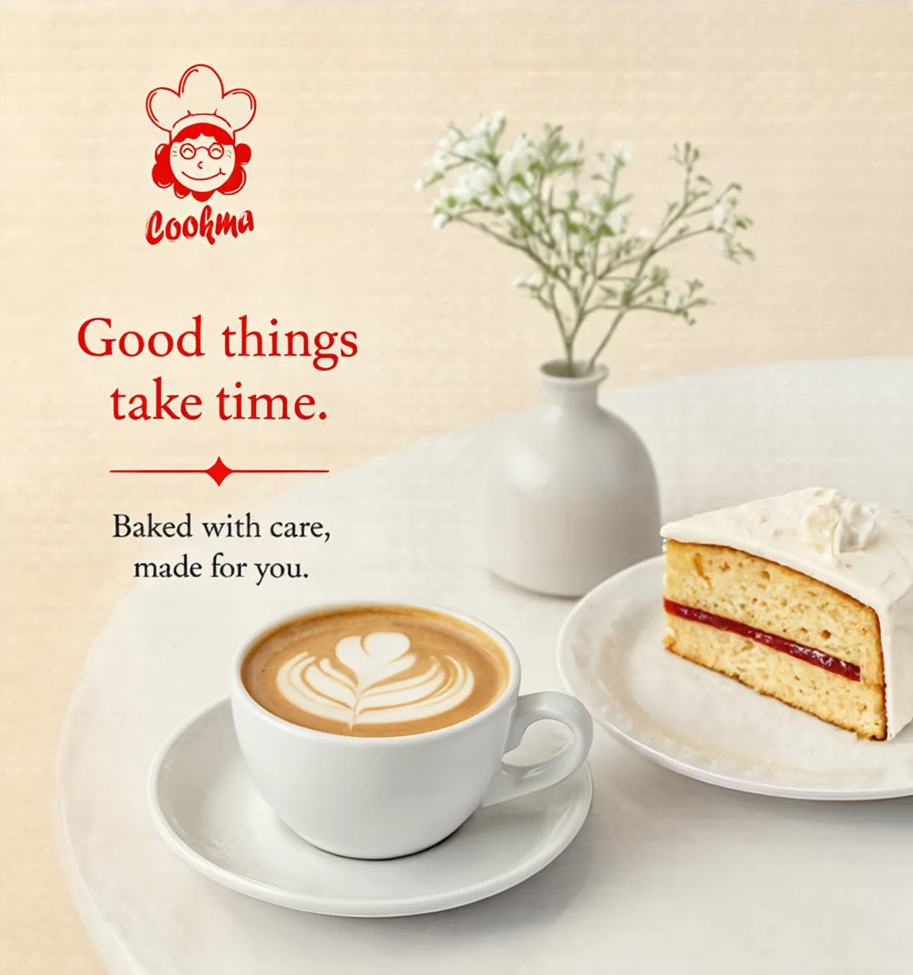 Cookma coffee and cake - good things take time